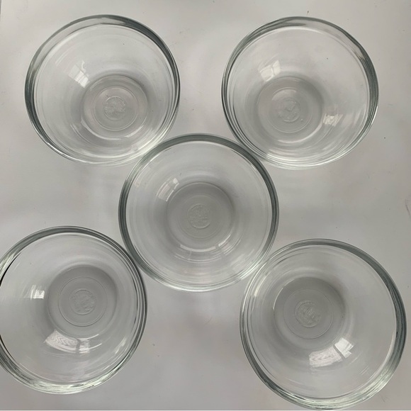 Duralex Other - Vintage Made in France Set Clear Glass Round Food Prep Mixing Bowls 4.75”Duralex